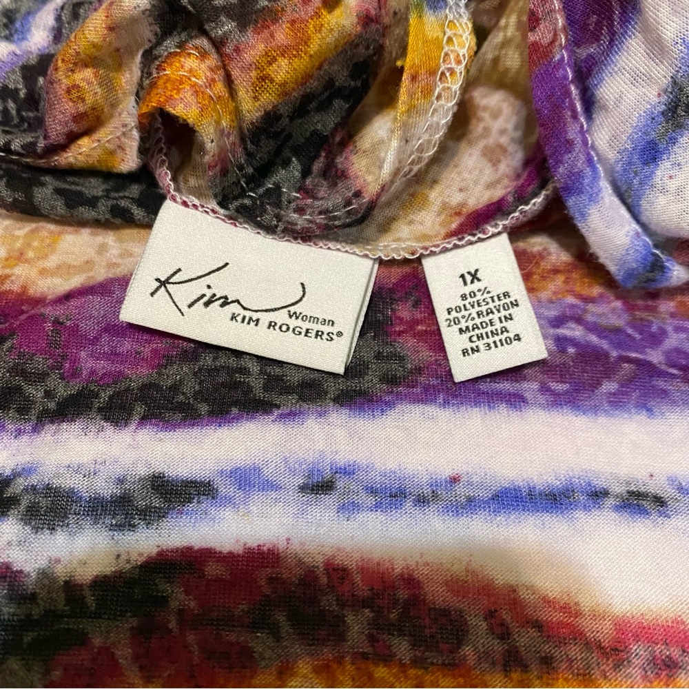 ⭐️Kim Rogers Colorful Abstract Cardigan - Picture 3 of 6